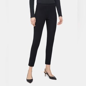 Theory black leggings stretch knit ponte